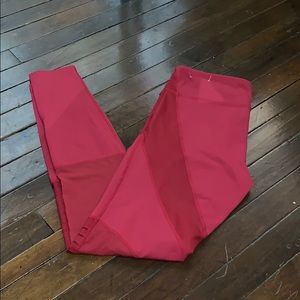Joylab red moto high rise leggings w mesh